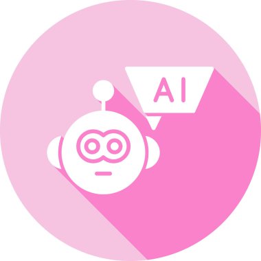 Bir robot simgesinin vektör illüstrasyonu