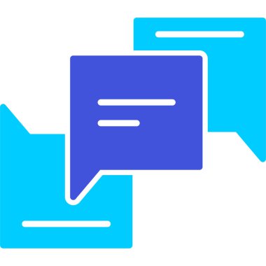 Sohbet iletişim simgesi düz biçimli