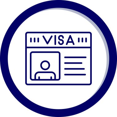 Moda tasarım tarzında vize simgesi. Vize simgesi izole edilmiş arka planda. Vize vektörü simgesi basit ve modern düz sembol çizimi