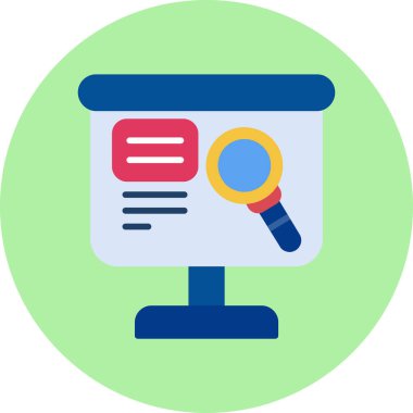 Ara. Web simgesi basit illüstrasyon