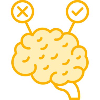 beyin ikonu vektör illüstrasyonu