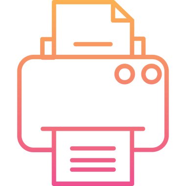 Yazıcı modern simgesi, vektör illüstrasyonu