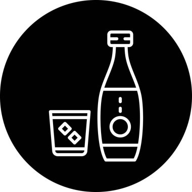 Yiyecek ve içecek ikonunun vektör illüstrasyonu