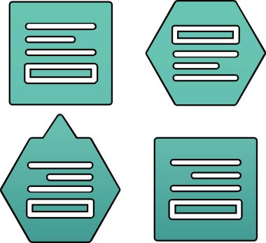 boş etiketli yeşil ve mavi altıgen çerçeveler