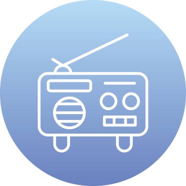 radyo simgesi vektör illüstrasyonu