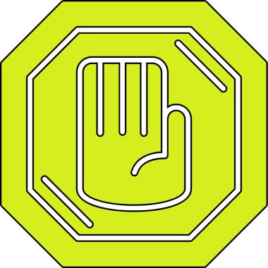 El işareti simgesi, vektör çizimi