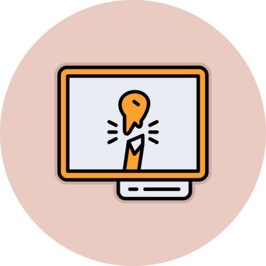 Dizüstü bilgisayar simgesi vektör çizimi