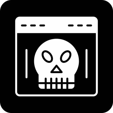 kafatası simgesi, basit vektör çizim