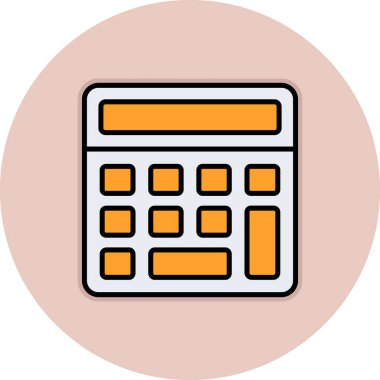 hesap makinesi simgesi vektör illüstrasyonu