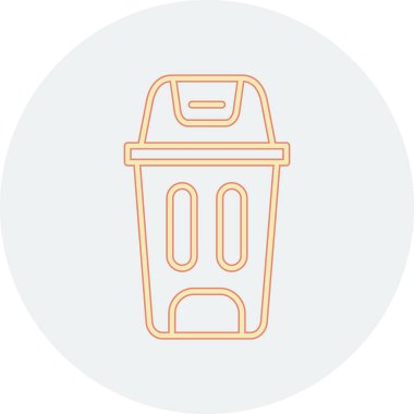 Çöp kutusu simgesi, vektör illüstrasyonu basit tasarım