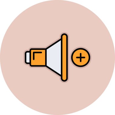 vektör hoparlör düz simgesi