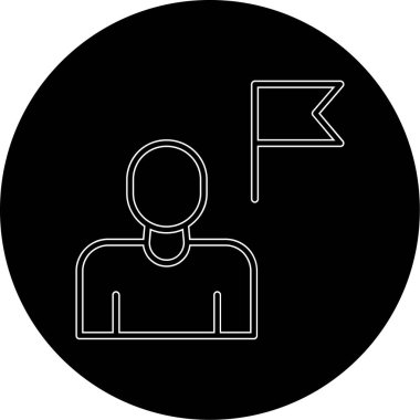 Bir insan simgesinin vektör illüstrasyonu