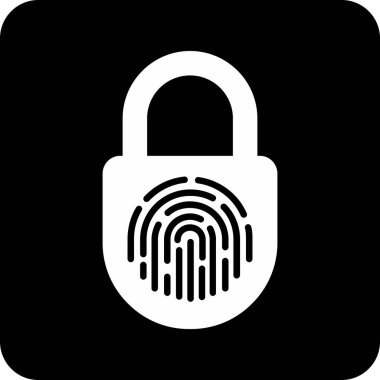 Kara delikli bir kilidin vektör simgesi