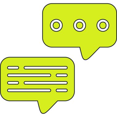 konuşma balonu simgesi, vektör illüstrasyonu