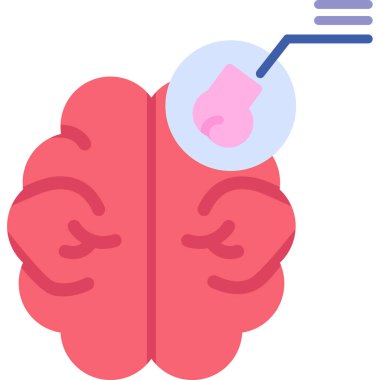 Beyin zihin simgesi düz stilde