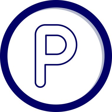 Otomobil park simgesi doldurulmuş - taslak biçimi