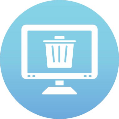 Çöp kutusu simgesi beyaz arkaplanda izole edilmiş. çöp sembolü