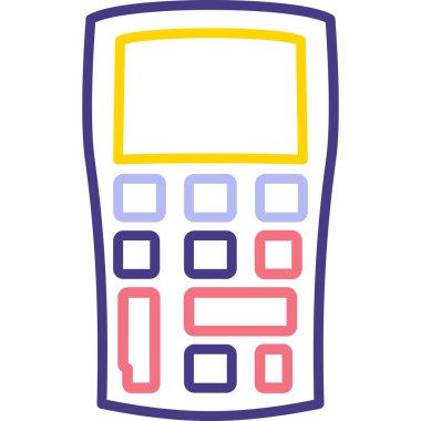 Hesap makinesi. Web simgesi basit illüstrasyon