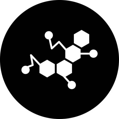 Molekül vektör simgesi modern basit vektör illüstrasyonu