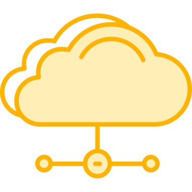 Bulut hesaplama simgesi vektör illüstrasyonu