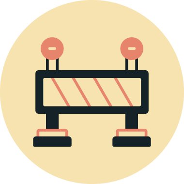 bariyer simgesi vektör illüstrasyonu