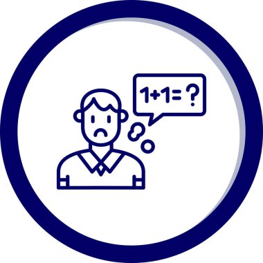 Soru simgesi olan bir adamın vektör çizimi