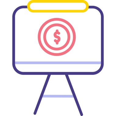 iş ve finans ikonu vektör illüstrasyonu