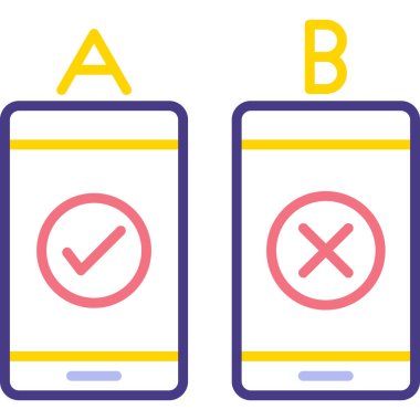 Çapraz işaretli ve çapraz çizgili iki vektör simgesi kümesi