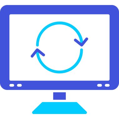 Bilgisayar. Web simgesi basit illüstrasyon