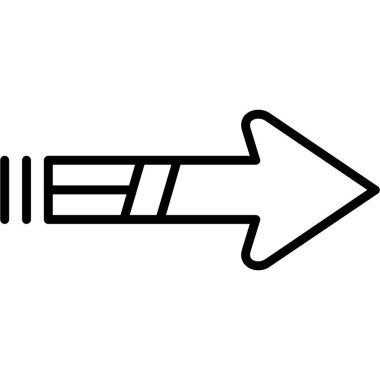 ok yönü sağ simgesi ana hat biçiminde