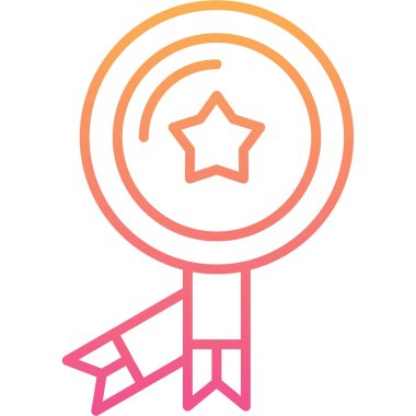 Madalya modern simgesi, vektör illüstrasyonu