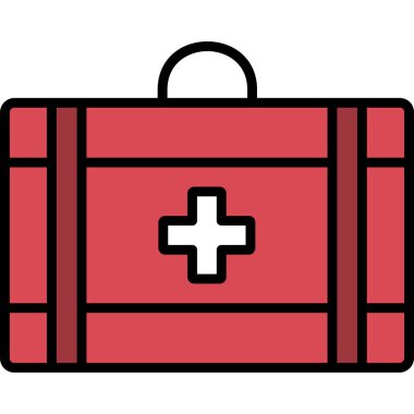 valiz kiti izole edilmiş ikon vektör illüstrasyon tasarımı