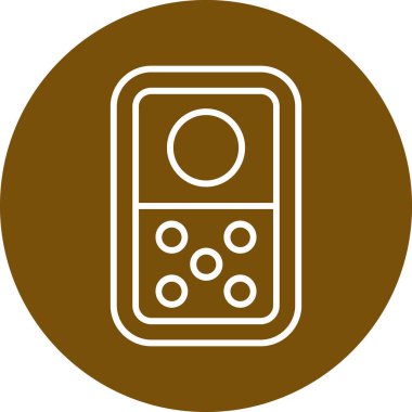 Benzersiz Radyo Vektör Satırı Simgesi