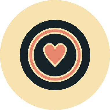 kalp vektör simgesi modern illüstrasyon