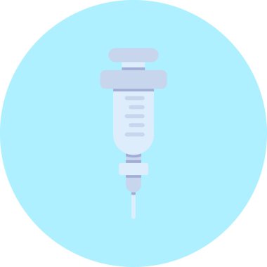 Enjeksiyon ikonu. Web tasarımı için aşı vektör simgesinin basit çizimi