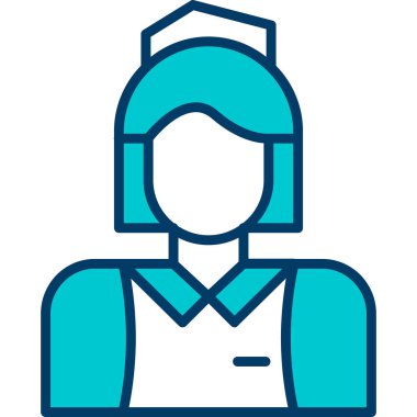 Kadın avatar simge, anahat stili