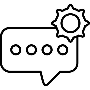 Konuş. Web simgesi basit illüstrasyon