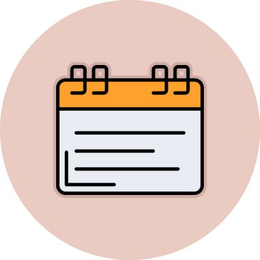 Bir arkaplanda takvim vektör illüstrasyonu