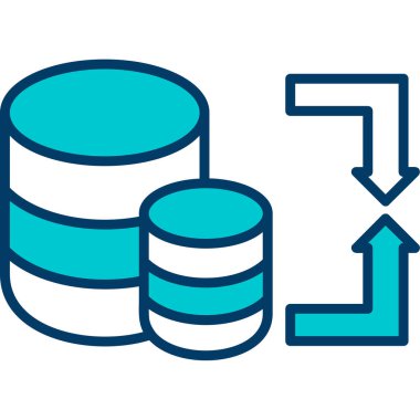 veritabanı vektör çizgisi simgesi