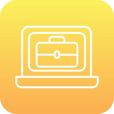 Evrak çantası simgesi soyut bir grupta izole edildi