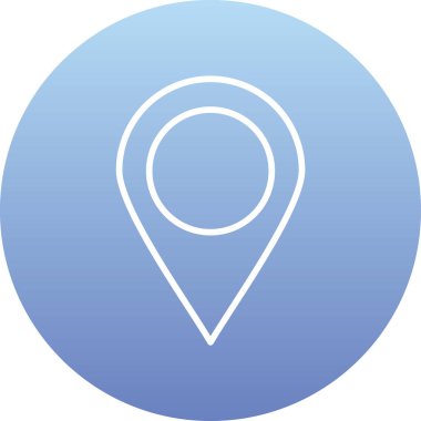 Benzersiz konum vektör simgesi