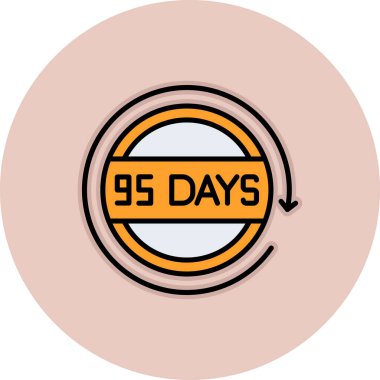 Çemberdeki bir takvim simgesinin vektör illüstrasyonu