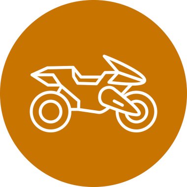Motosiklet simge vektör çizim
