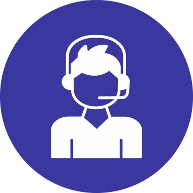 Müşteri hizmeti simgesi, vektör illüstrasyonu