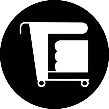 El arabası. Web simgesi basit illüstrasyon