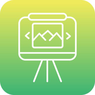 Benzersiz fotoğraf makinesi çizgisi vektör simgesi