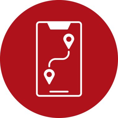 Vektör konumu simge illüstrasyonu