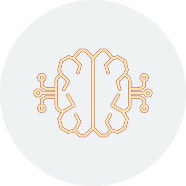 Beyin. Web simgesi basit tasarım