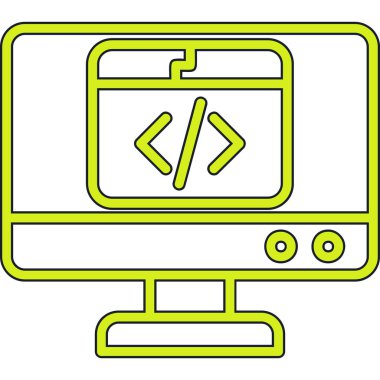 Bilgisayar ekranı. Web simgesi