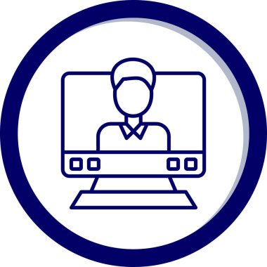 Bilgisayar. Web simgesi basit illüstrasyon